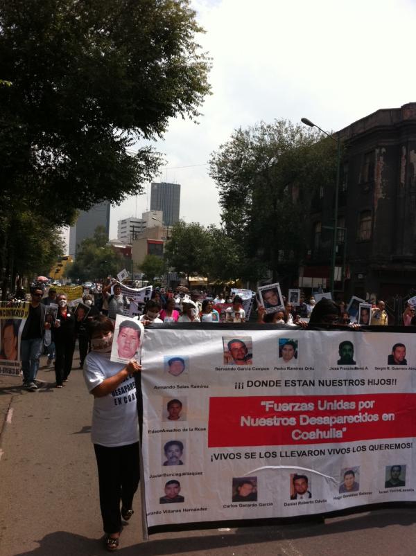 Marcha por los desaparecidos y visita a la SEGOB Julio 2011